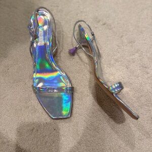 3juin iridescent kitten heels 39